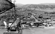 Newport, view from Transporter Bridge c1950