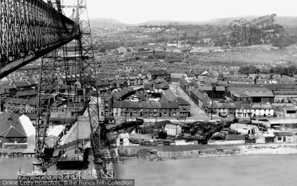 Photo of Newport, view from Transporter Bridge c1950