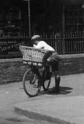 A Delivery Boy, Bank Street 1930, Newquay