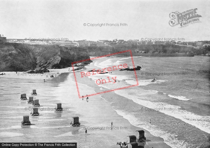 Photo of Newquay, A Quiet Bathing Place 1887