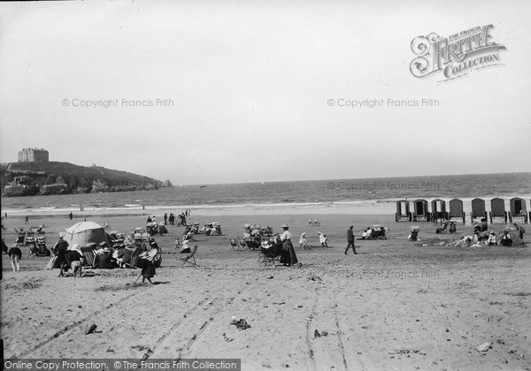 Photo of Newquay, Bathing Beach c.1900