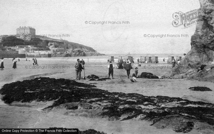 Photo of Newquay, Beach And Beacon c.1900
