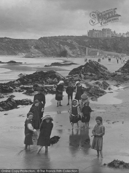 Photo of Newquay, Children On The Sands 1912