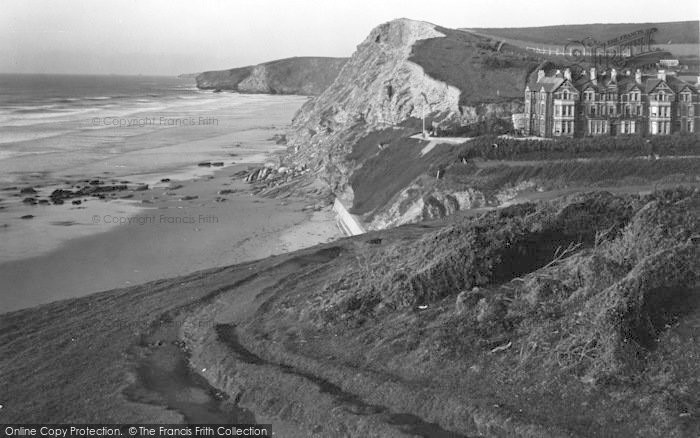 Photo of Newquay, Cliffs c.1950