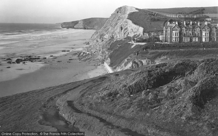 Photo of Newquay, Cliffs c.1950
