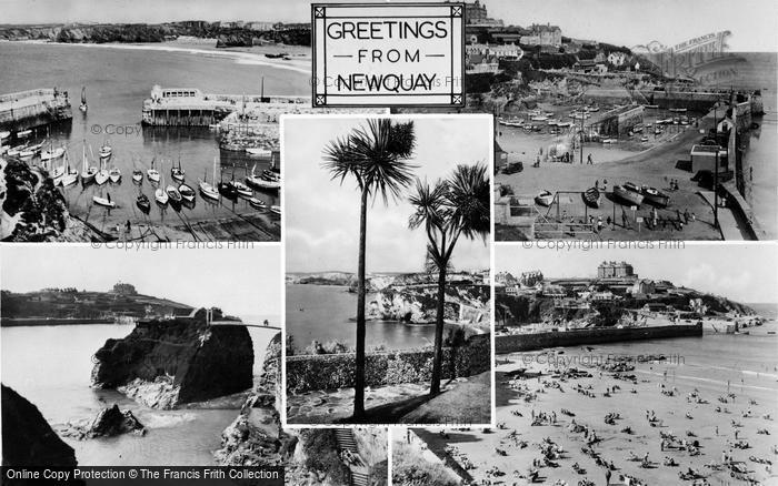 Photo of Newquay, Composite c.1955