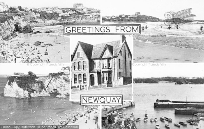 Photo of Newquay, Composite, Greetings From Newquay c.1960