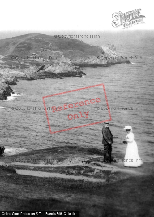 Photo of Newquay, Couple By Towan Head 1907