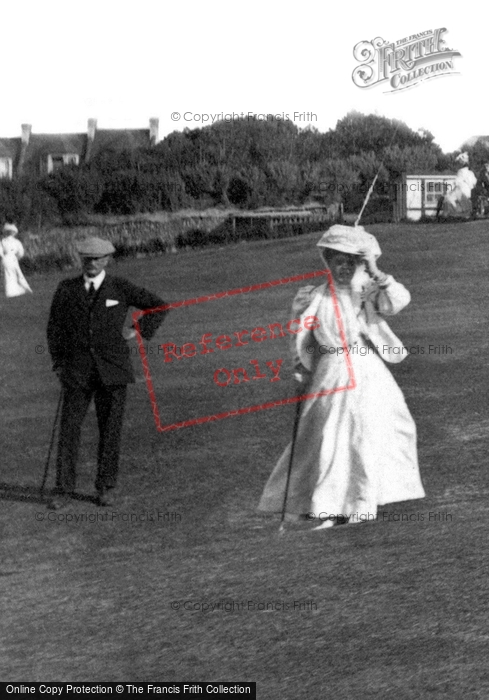 Photo of Newquay, Couple Playing Pitch And Putt 1907