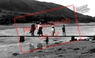 Family On Bridge, River Gannel 1918, Newquay