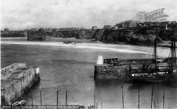 Photo of Newquay, From The Harbour 1900