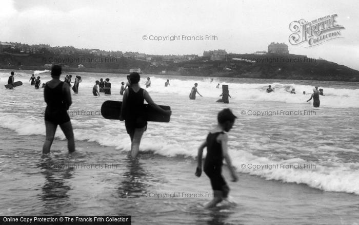 Photo of Newquay, Going Surfing 1925