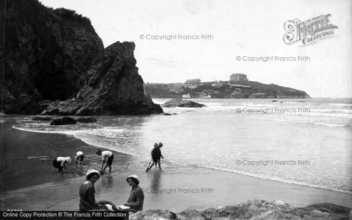 Photo of Newquay, Great Western Beach, Bishop's Rock 1912
