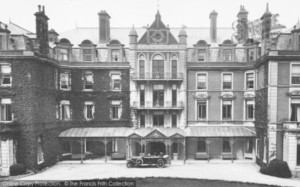 Photo of Newquay, Hotel Victoria, Entrance 1922