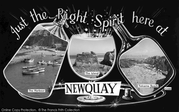 Photo of Newquay, Just The Right Spirit Here c.1960