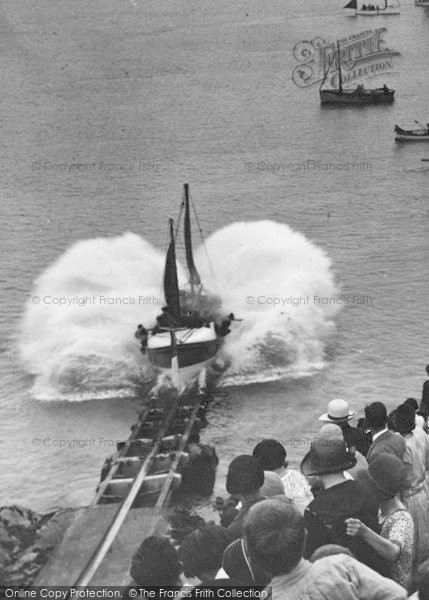 Photo of Newquay, Launching The Lifeboat 1928