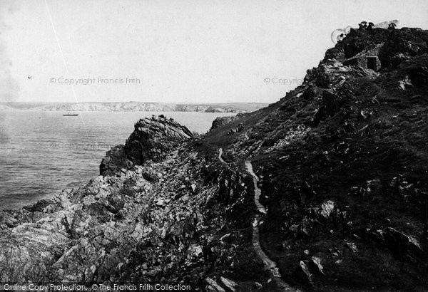 Photo of Newquay, Lookout At Towan Head 1887