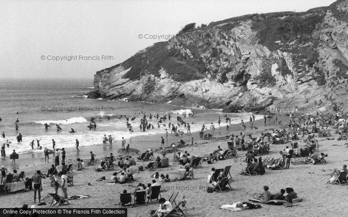 Photo of Newquay, Lusty Glaze Beach c.1960