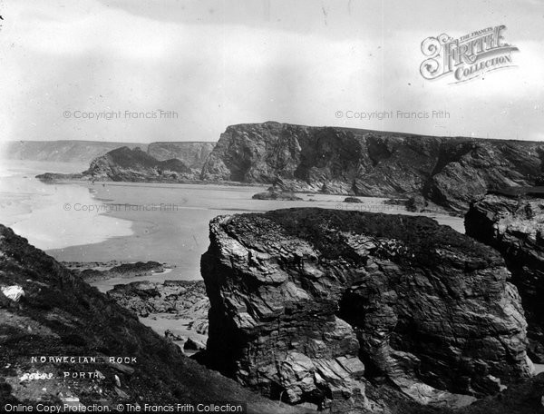 Photo of Newquay, Norwegian Rock At Porth 1914