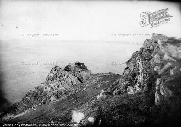 Photo of Newquay, Poets Seat At Towan Head 1887