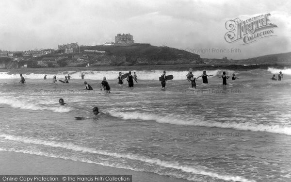 Photo of Newquay, Surf Bathing 1925