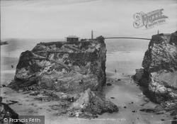 Suspension Bridge And Island 1900, Newquay