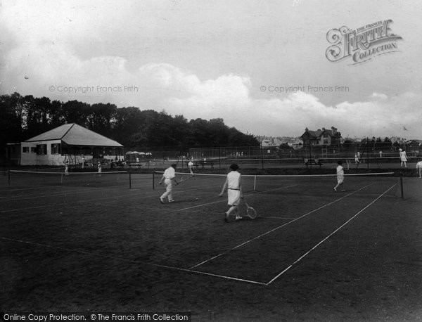 Photo of Newquay, Tennis Courts At Trenance Gardens 1928