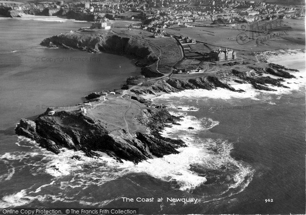 Photo of Newquay, The Coast c.1958