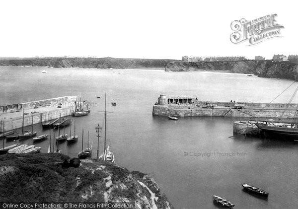 Photo of Newquay, The Harbour Entrance 1894