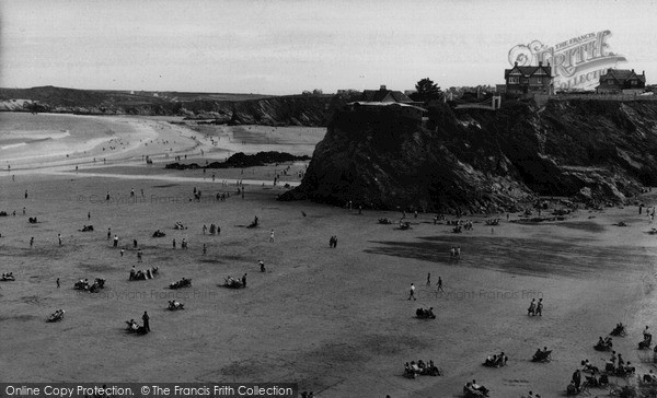 Photo of Newquay, The Island And Towan Beach c.1960