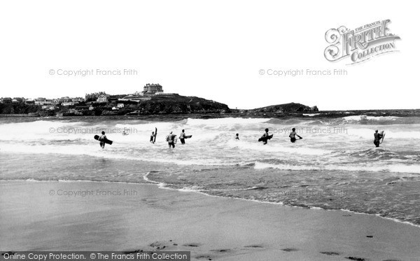 Photo of Newquay, Tolcarne Beach, Surf Bathing c.1960