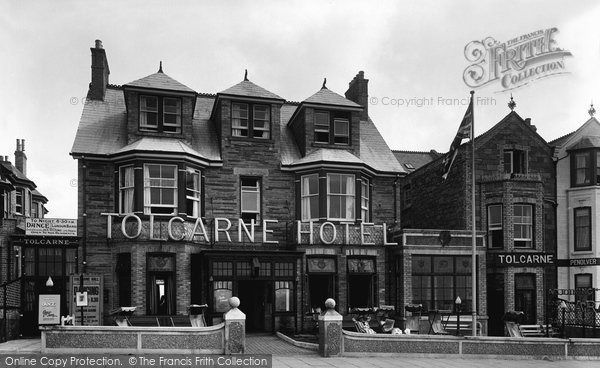 Photo of Newquay, Tolcarne Hotel 1925