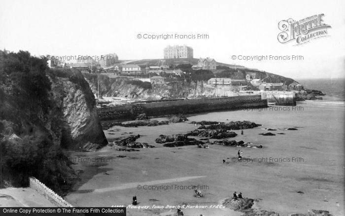 Photo of Newquay, Towan Beach And Harbour 1900