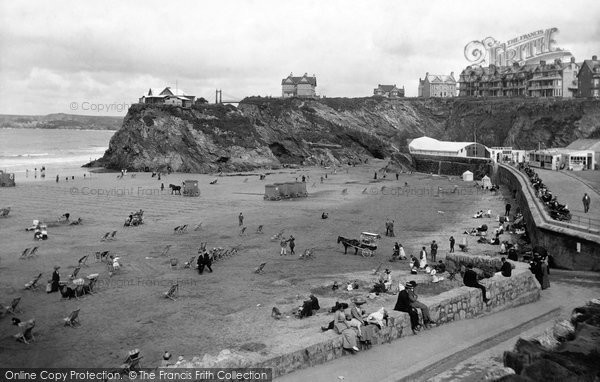 Photo of Newquay, Towan Beach And Island 1912