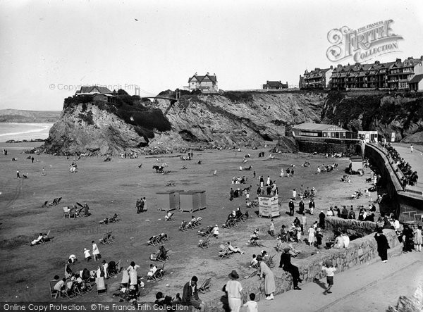 Photo of Newquay, Towan Beach And Island 1925