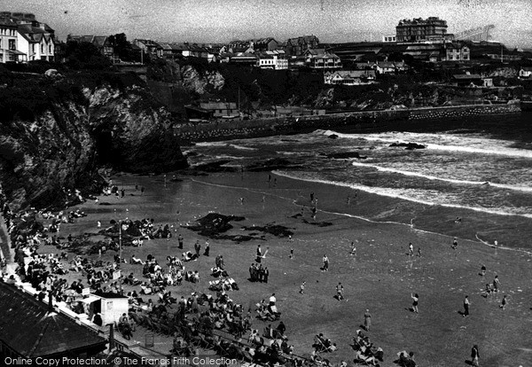 Photo of Newquay, Towan Beach And The Harbour c.1950