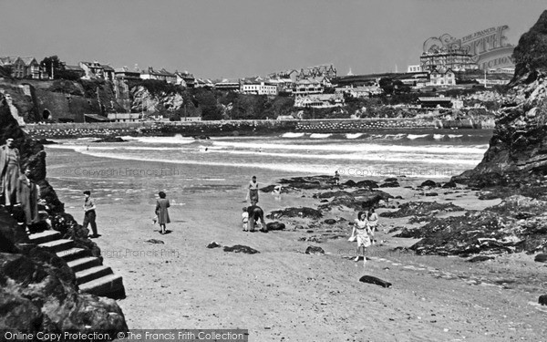 Photo of Newquay, Towan Beach And The Harbour c.1950