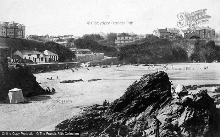 Photo of Newquay, Towan Beach c.1900