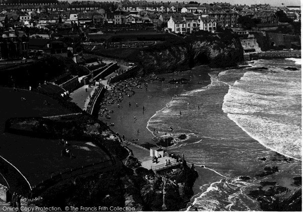 Photo of Newquay, Towan Beach c.1950