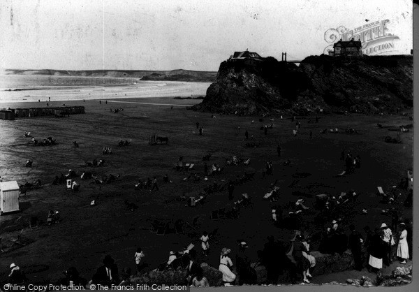 Photo of Newquay, Towan Beach c.1960