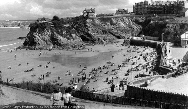 Photo of Newquay, Towan Beach c.1960