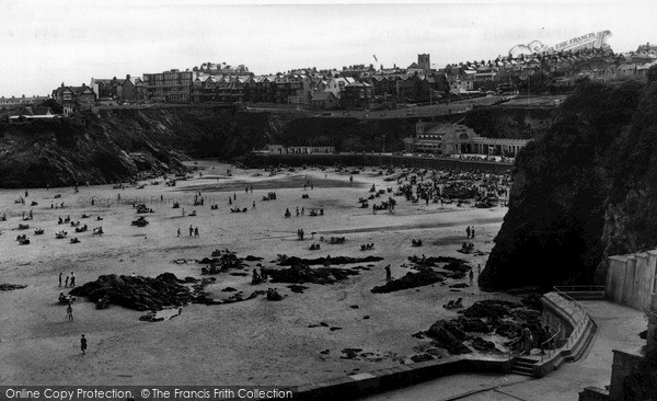 Photo of Newquay, Towan Beach c.1960