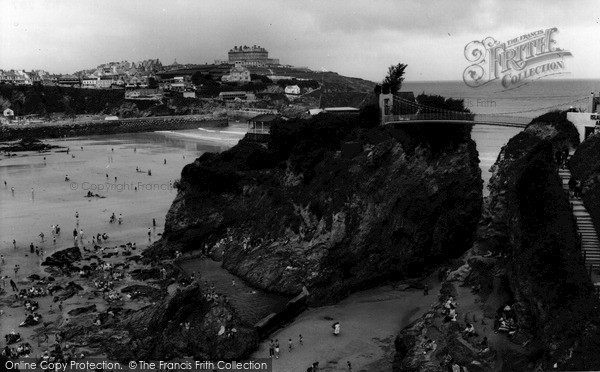 Photo of Newquay, Towan Beach c.1960