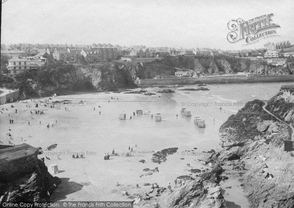 Photo of Newquay, Town Beach c.1900