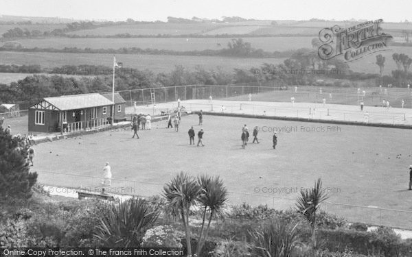 Photo of Newquay, Trenance Gardens, Bowling Green And Tennis Courts 1928