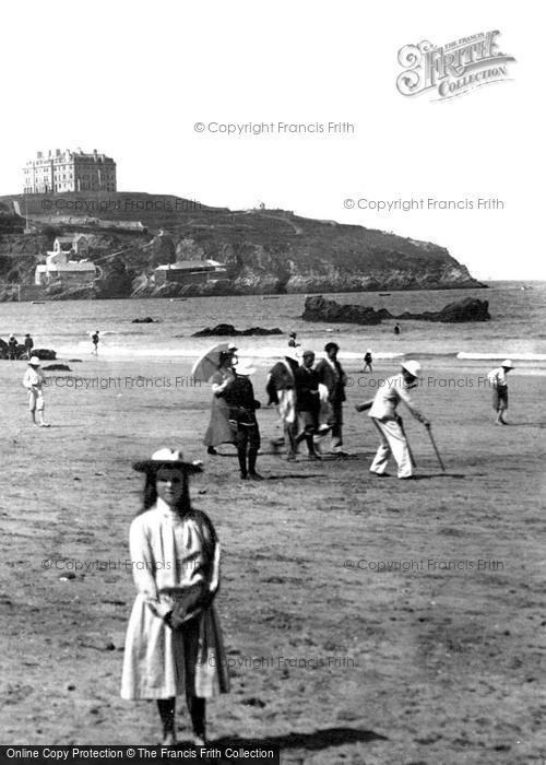 Photo of Newquay, Visiting The Beach 1901