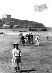 Visiting The Beach 1901, Newquay