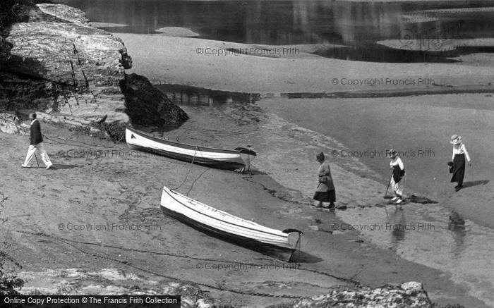 Photo of Newquay, Walking At Low Tide 1925