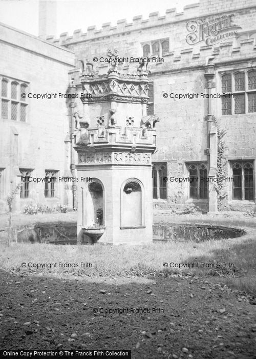 Photo of Newstead Abbey, Fountain In The Cloisters c.1950