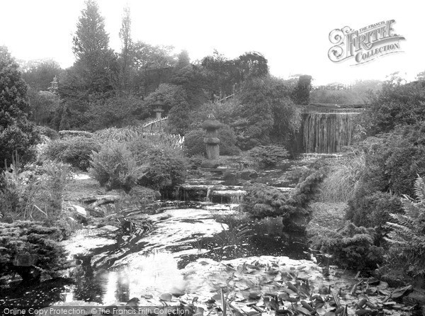 Photo of Newstead Abbey, Japanese Water Gardens c.1955